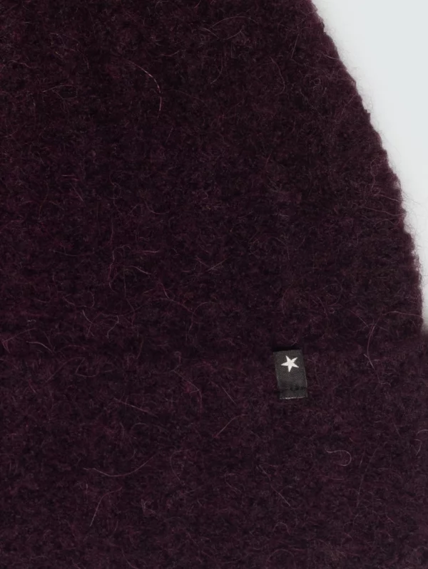 Czapka damska z wełną bordowa Purisa 604