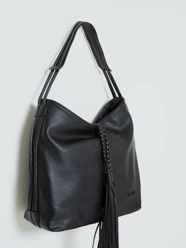 Torba damska shopperka w stylu boho czarna JJ574064 906