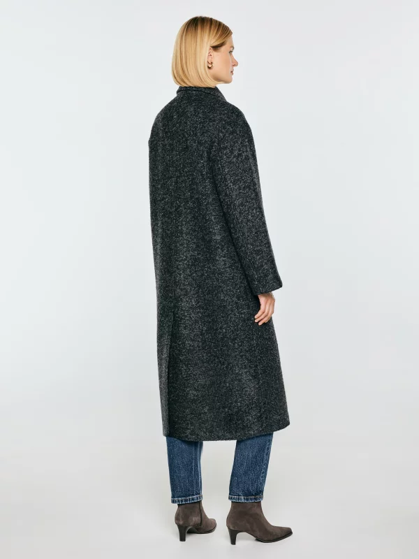 Płaszcz damski oversize z dodatkiem wełny szary Madeline 903