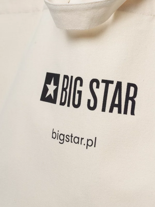 Torba duża z podwójnymi rączkami i logo BIG STAR kremowa Sanzana 102