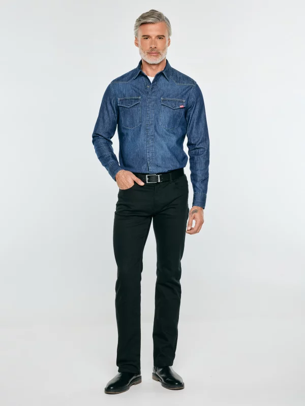 Koszula męska jeansowa granatowa Chuck 577