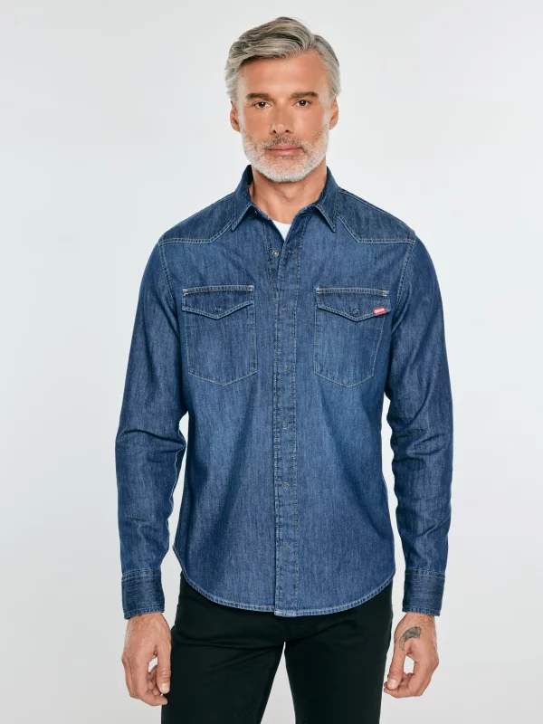 Koszula męska jeansowa granatowa Chuck 577