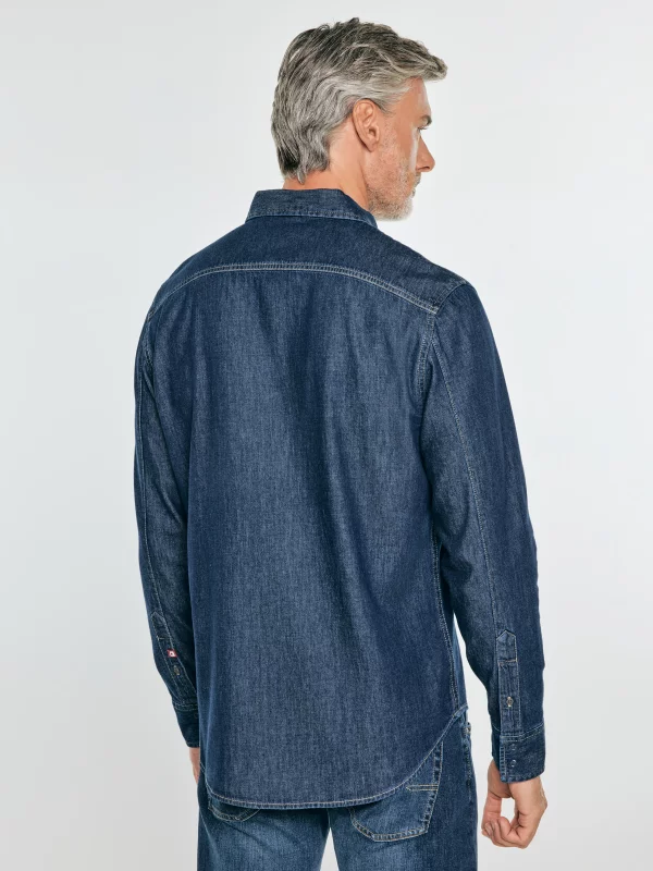 Koszula męska jeansowa granatowa Chuck 761