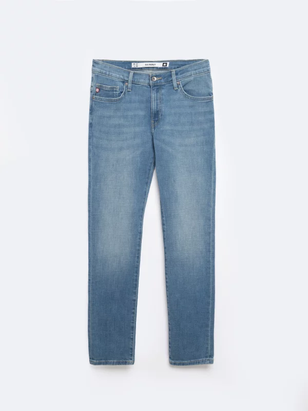Jeansy męskie skinny niebieskie Jeffray 266