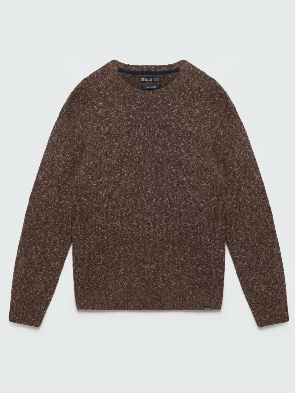 Sweter męski z wełną brązowy Stanley 804