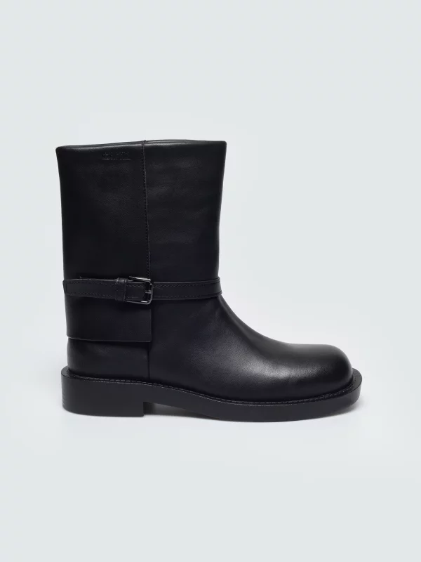 Botki damskie skórzane czarne UU274358 906