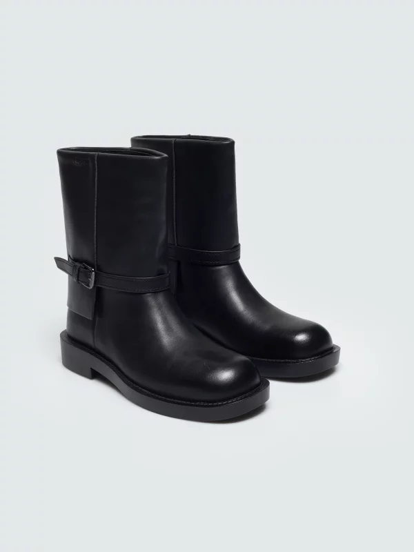 Botki damskie skórzane czarne UU274358 906