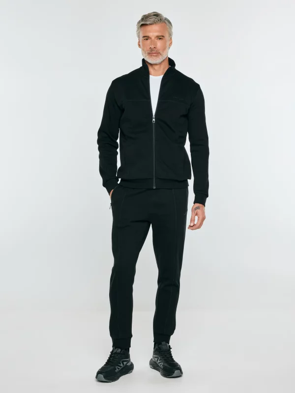 Bluza męska rozpinana ze stójką czarna Wlador 906