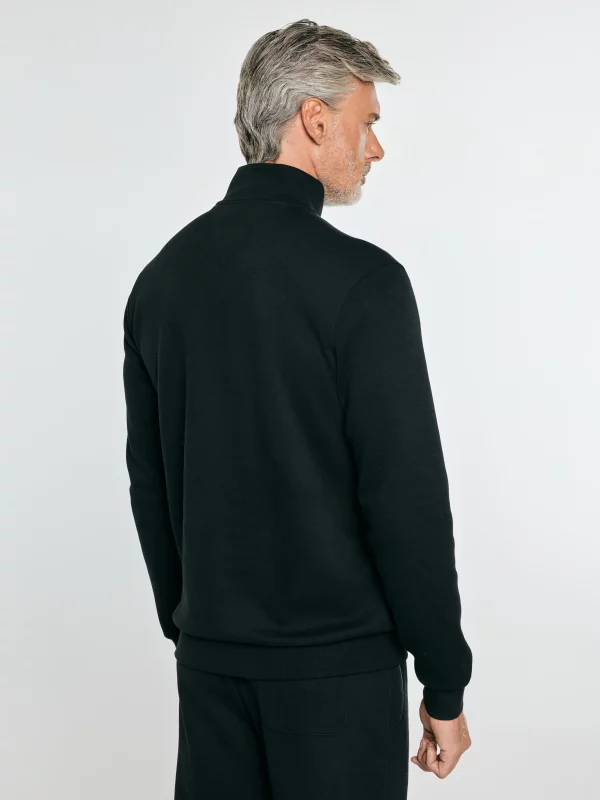 Bluza męska rozpinana ze stójką czarna Wlador 906